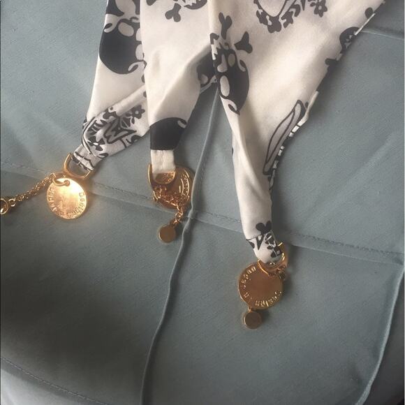 Silk Blend Brown Skull Triangle Scarf 💀 - Picture 2 of 4